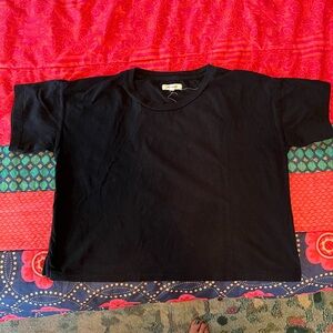 Madewell black crop tee